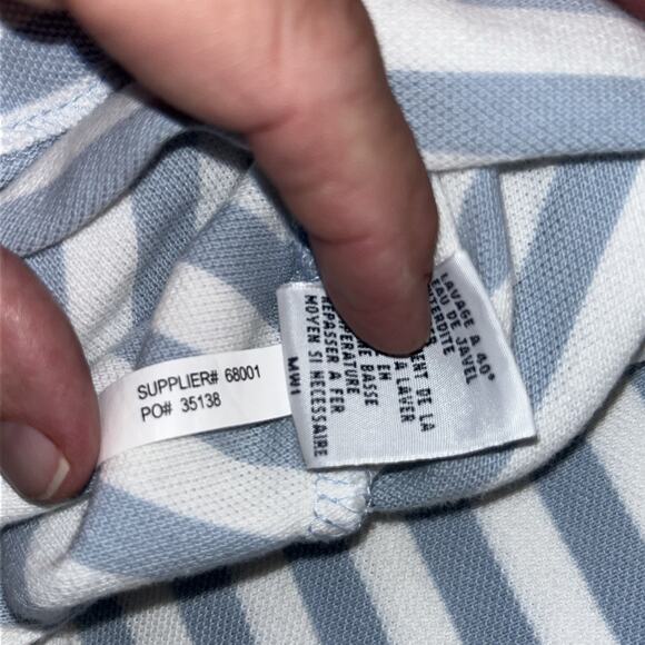 Polo by Ralph Lauren Shirt Mens Medium Striped Polo Preppy Short Sleeve Blue Wt - Picture 6 of 7